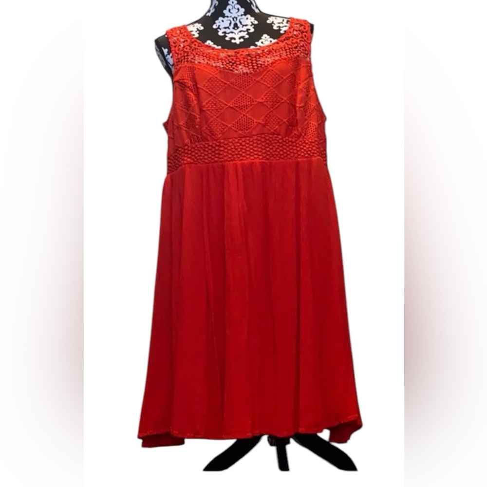 Torrid Reddish/Orange laced dress